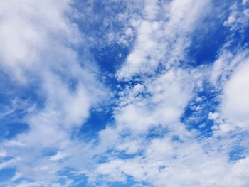 Low angle view of clouds in sky