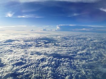 Aerial view of cloudscape against sky