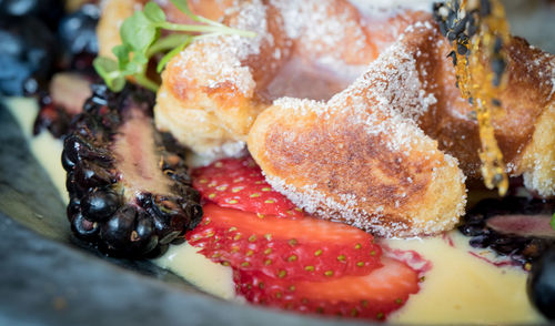 Close-up of ice cream in plate