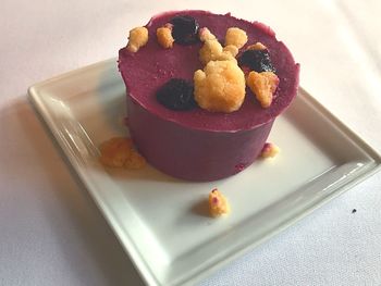 Close-up of dessert in plate