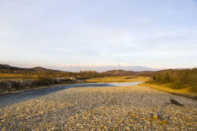 River landscape and view, daylight and outdoor, nature background in georgia