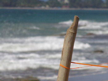 Close-up of sea against sky