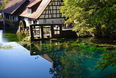 Reflection of buildings in water