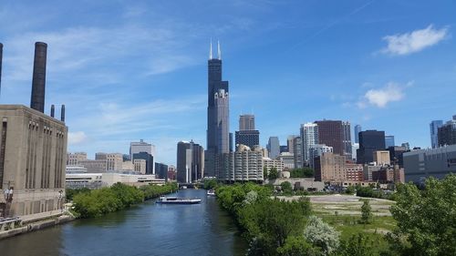 City skyline against sky