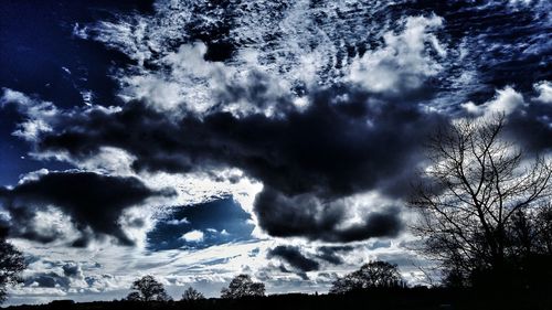 Low angle view of dramatic sky