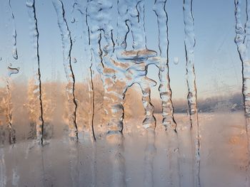 Full frame shot of frozen water