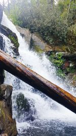 Scenic view of waterfall