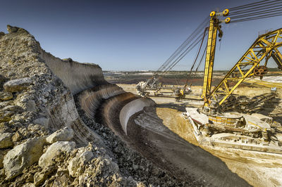 Wheel excavator at quarry