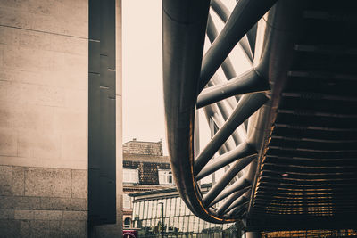 Cropped image of bridge in city