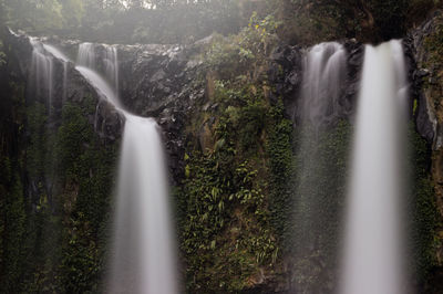 Scenic view of waterfall