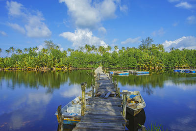 Old abandoned bridge at fisherman village