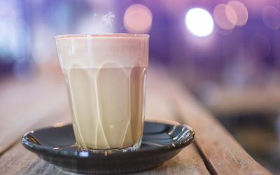 Close-up of coffee on table