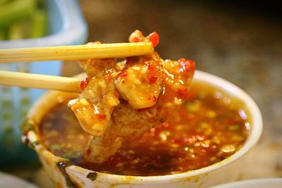 Close-up of seafood in bowl