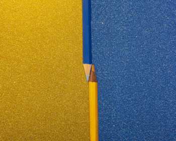 High angle view of pencils