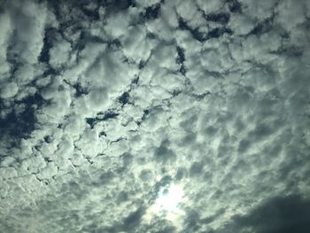 Low angle view of clouds in sky