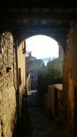 Archway leading to tunnel