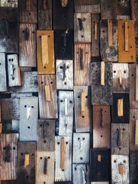 Full frame shot of old wooden door