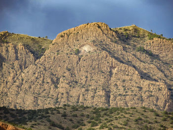 Scenic view of rocky mountains against sky