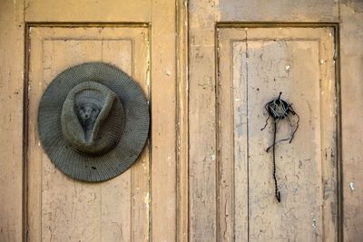 Close-up of closed door