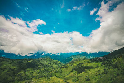 Panoramic view of landscape against sky