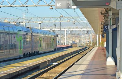 Train at railroad station