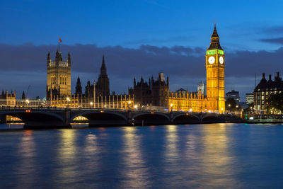 London illuminated cityscape at night