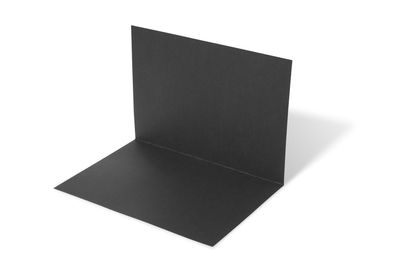 High angle view of paper against white background