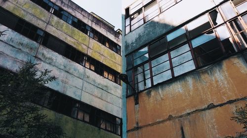 Low angle view of modern building against sky