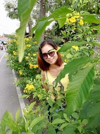 Portrait of smiling young woman