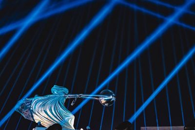 Close-up of ropes on fence