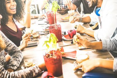 Group of people in restaurant