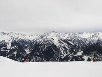 Snow covered mountain against sky