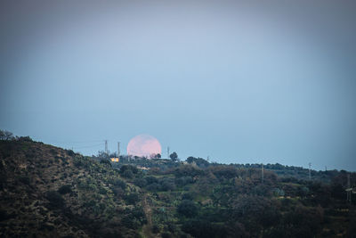 Scenic view of mountains against clear sky