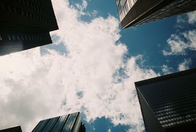 Low angle view of buildings against sky