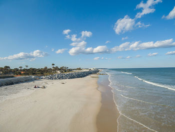 Panoramic view of beach against sky