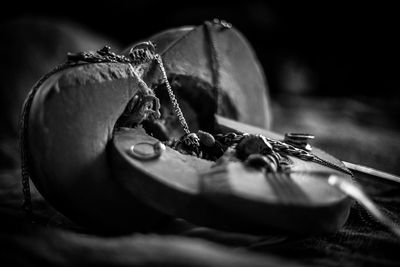 Close-up of food on table