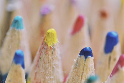 Close-up of colored pencils