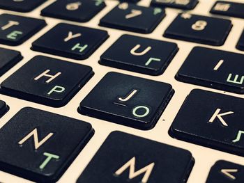 Full frame shot of computer keyboard