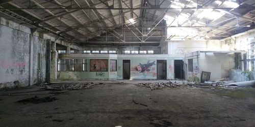 Interior of abandoned building