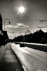 City street at sunset