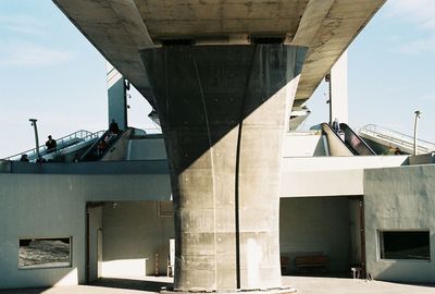 Low angle view of bridge against sky
