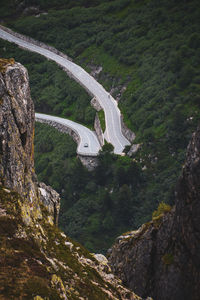 Only one curve of the amazing swiss alpine passes 