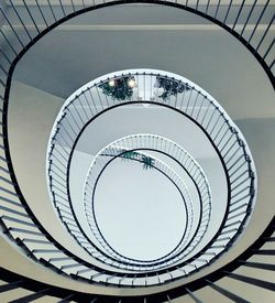 Low angle view of spiral staircase