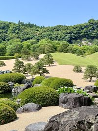 High angle view of townscape against sky
