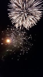Fireworks exploding in night sky