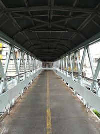 Interior of elevated walkway