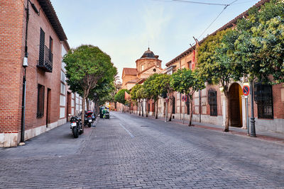 View of city street against sky