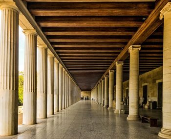 Empty corridor of building