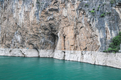 Rock formations in sea