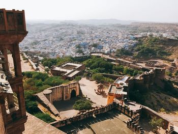 High angle view of cityscape